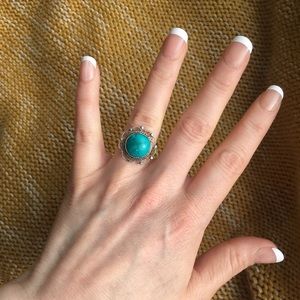 💥Sale! Vintage Sterling Silver Turquoise Ring